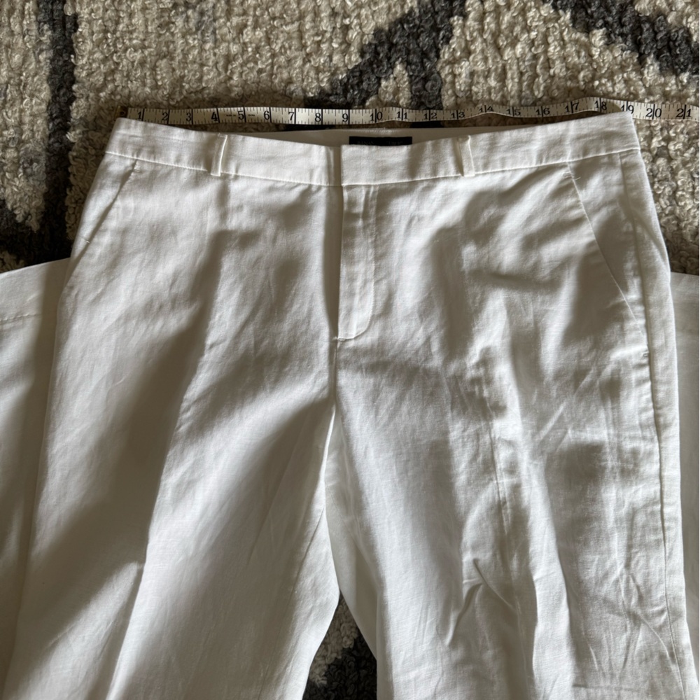 Banana Republic White Wide Leg Linen Pants